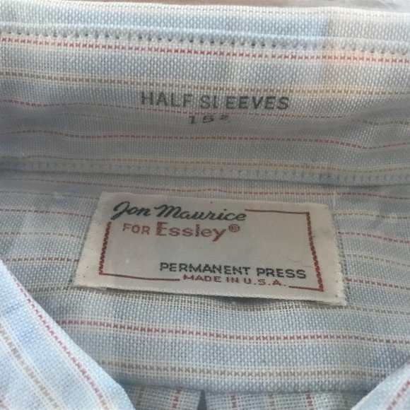 Vintage Deadstock JON MAURICE FASHION For ESSLEY 1970s striped button down shirt - Picture 7 of 12